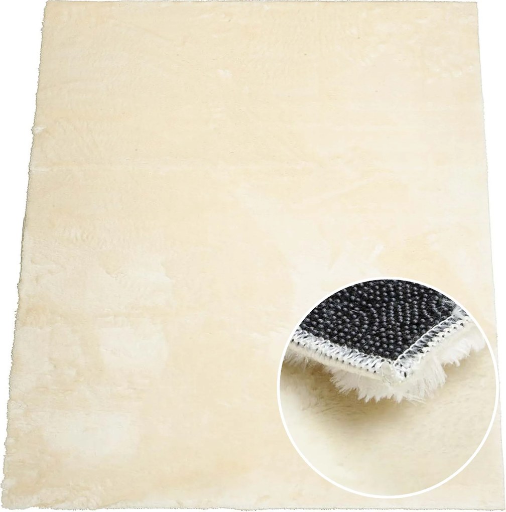 Szőnyeg Futófelület Járda Puha Plüss Bolyhos Bézs 80x150cm