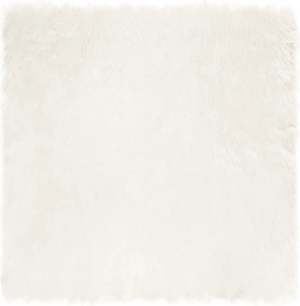 vidaXL Műgyapjú Szőnyeg Tafalla Fehér 160 x 160 cm Poliészter