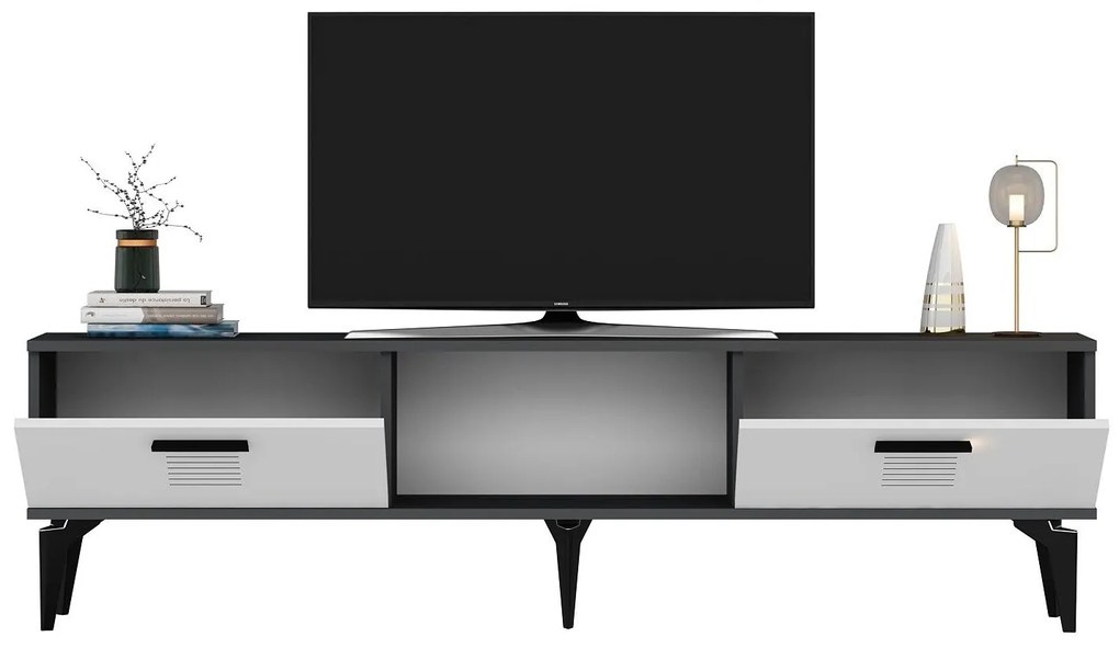 TV asztal/szekrény Vipapo 11 (antracit + fehér) . 1095219
