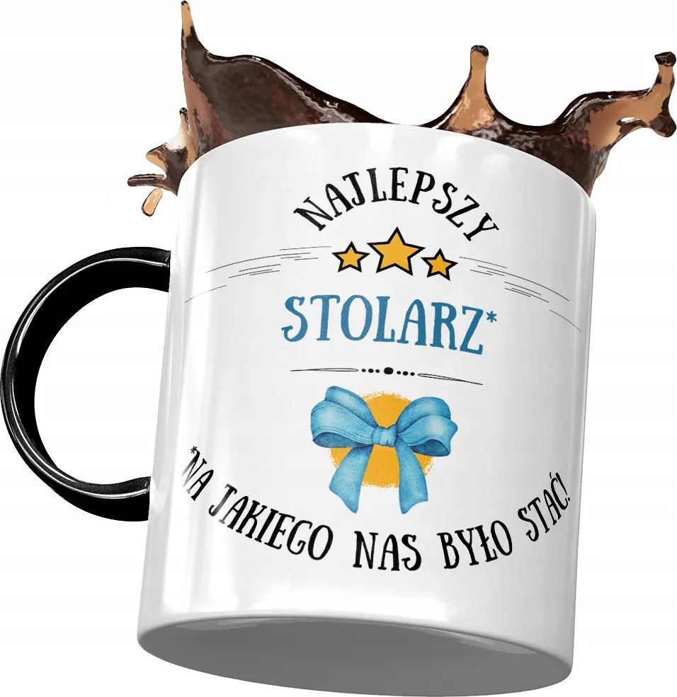 Fekete Bögre Asztalosnak Legjobb Asztalos Bögre Nyomtatott Fotóval