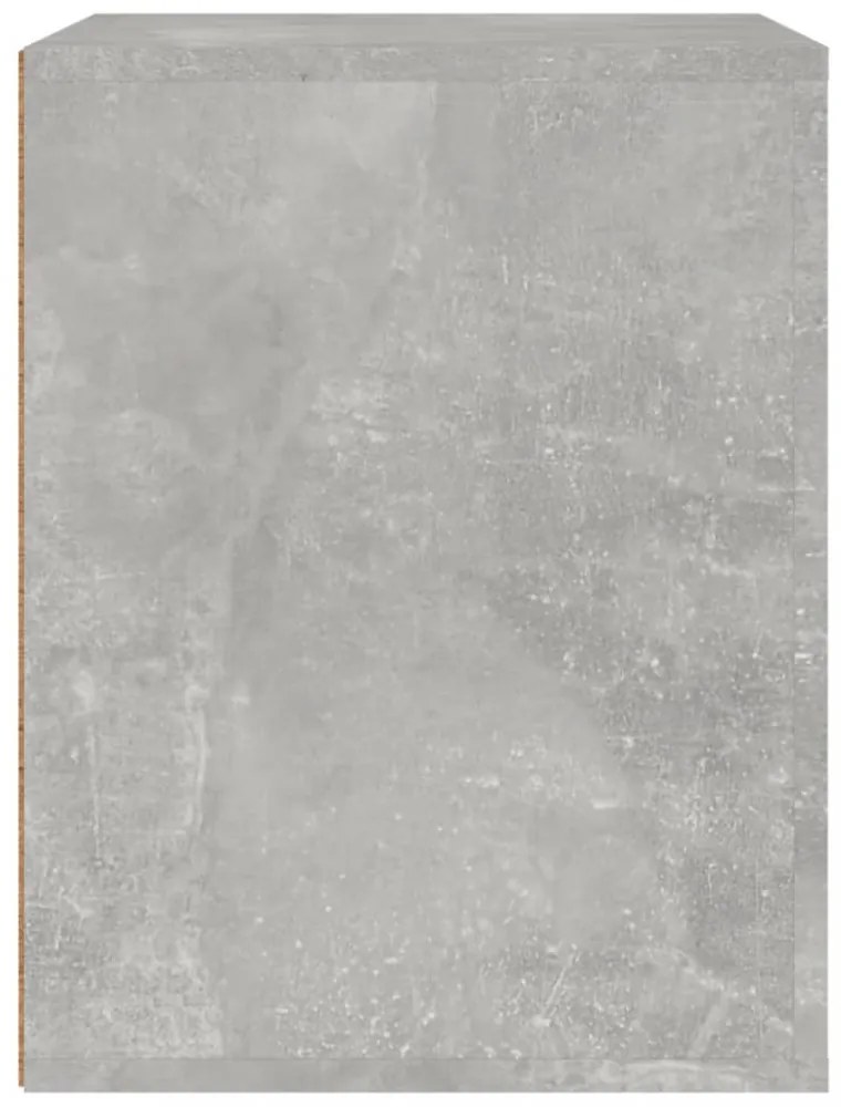 betonszürke falra szerelhető éjjeliszekrény 50 x 36 x 47 cm