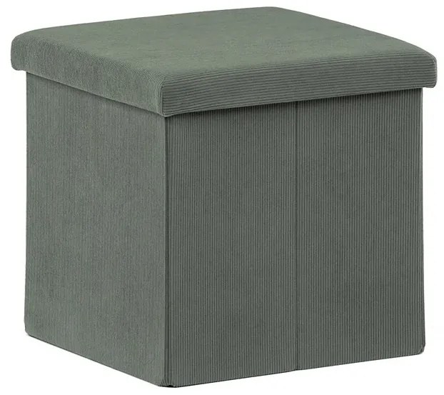 Zöld Corduroy Tárolós Puff. TAB-471 GRN6