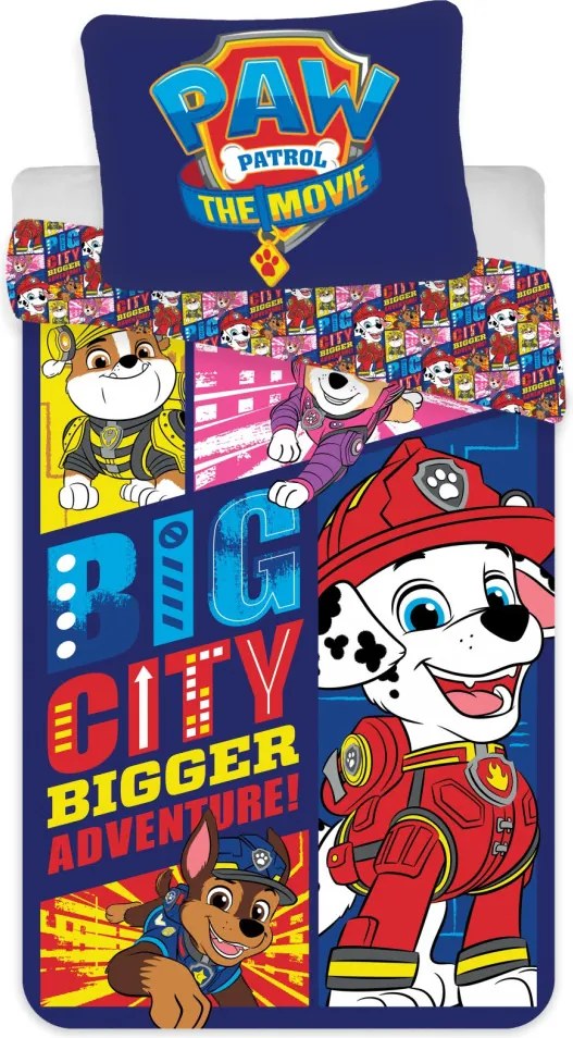 Mancs Őrjárat Big City ágyneműhuzat 140×200cm, 70×90 cm