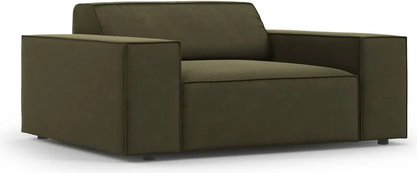 Zöld bársony fotel Jodie – Micadoni Home
