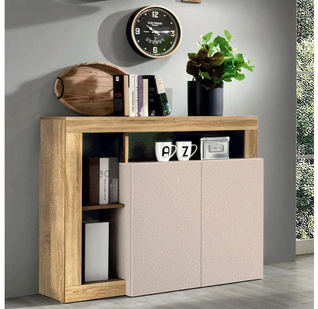 Komód LENOR kasmír/világos tölgy