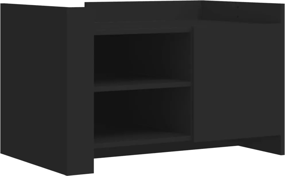 vidaXL fekete szerelt fa dohányzóasztal 80 x 50 x 50 cm