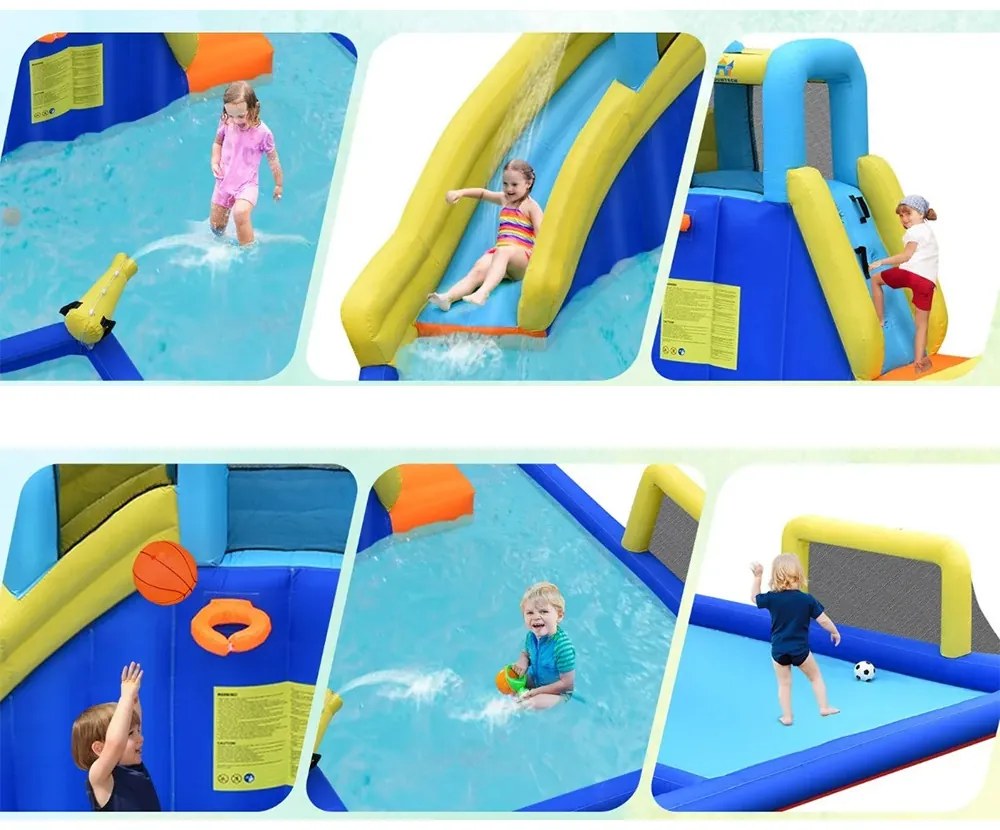 Focipályás felfújható vizi kalandpark