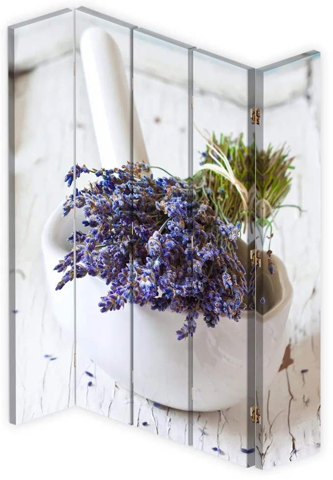 Gario Paraván Levendula csokor és habarcs Méret: 180 x 170 cm, Kivitelezés: Forgó paraván 360°