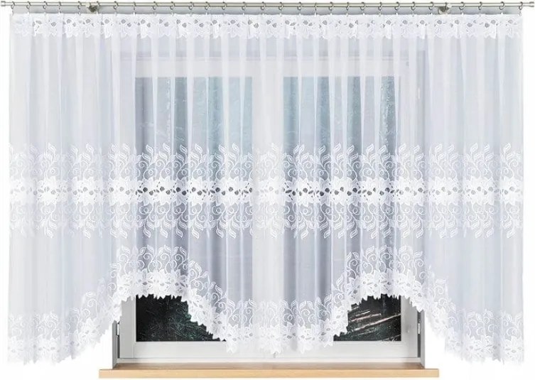 Kész függönyök erkélyes szobába, hosszú fehér függönyök 500x160 cm Bastia