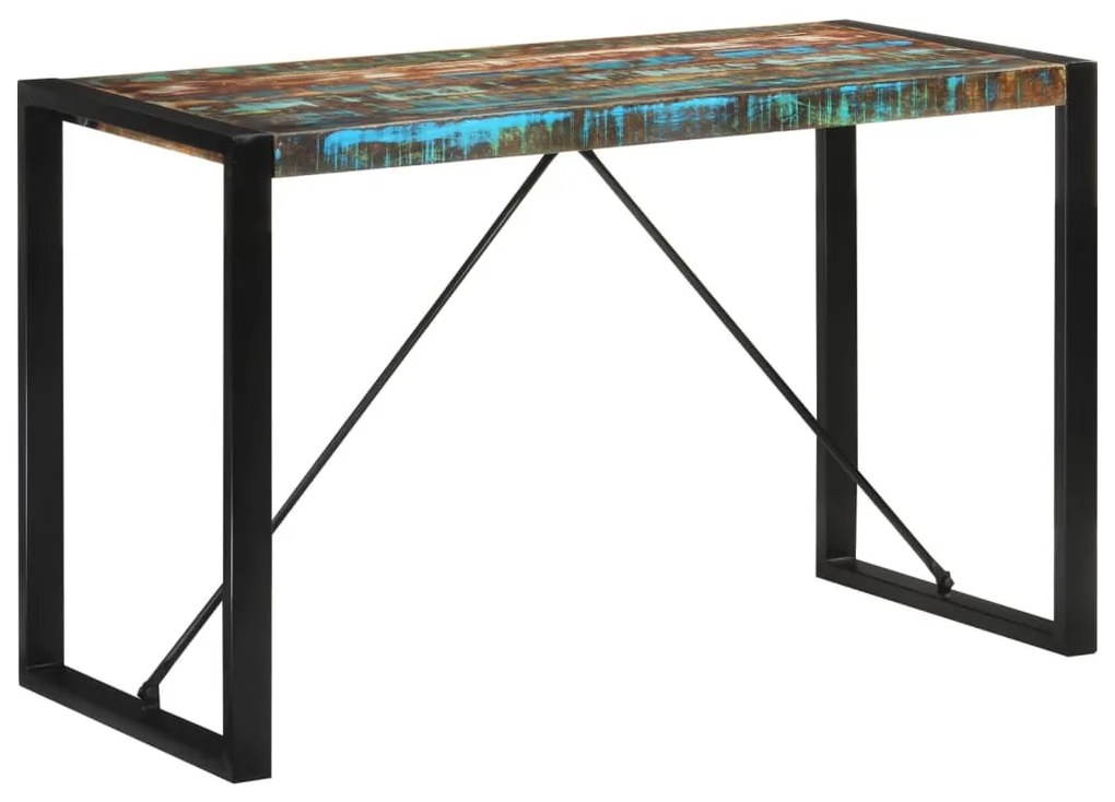 Tömör újrahasznosított fa étkezőasztal 120 x 55 x 76 cm