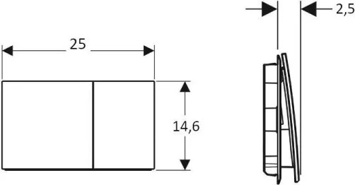 Geberit 115.622.JL.1 - Öblítőgomb Sigma70 25x14,6 cm homokszürke