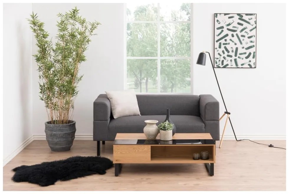 Azalea fekete dohányzóasztal, 110 x 60 cm - Actona
