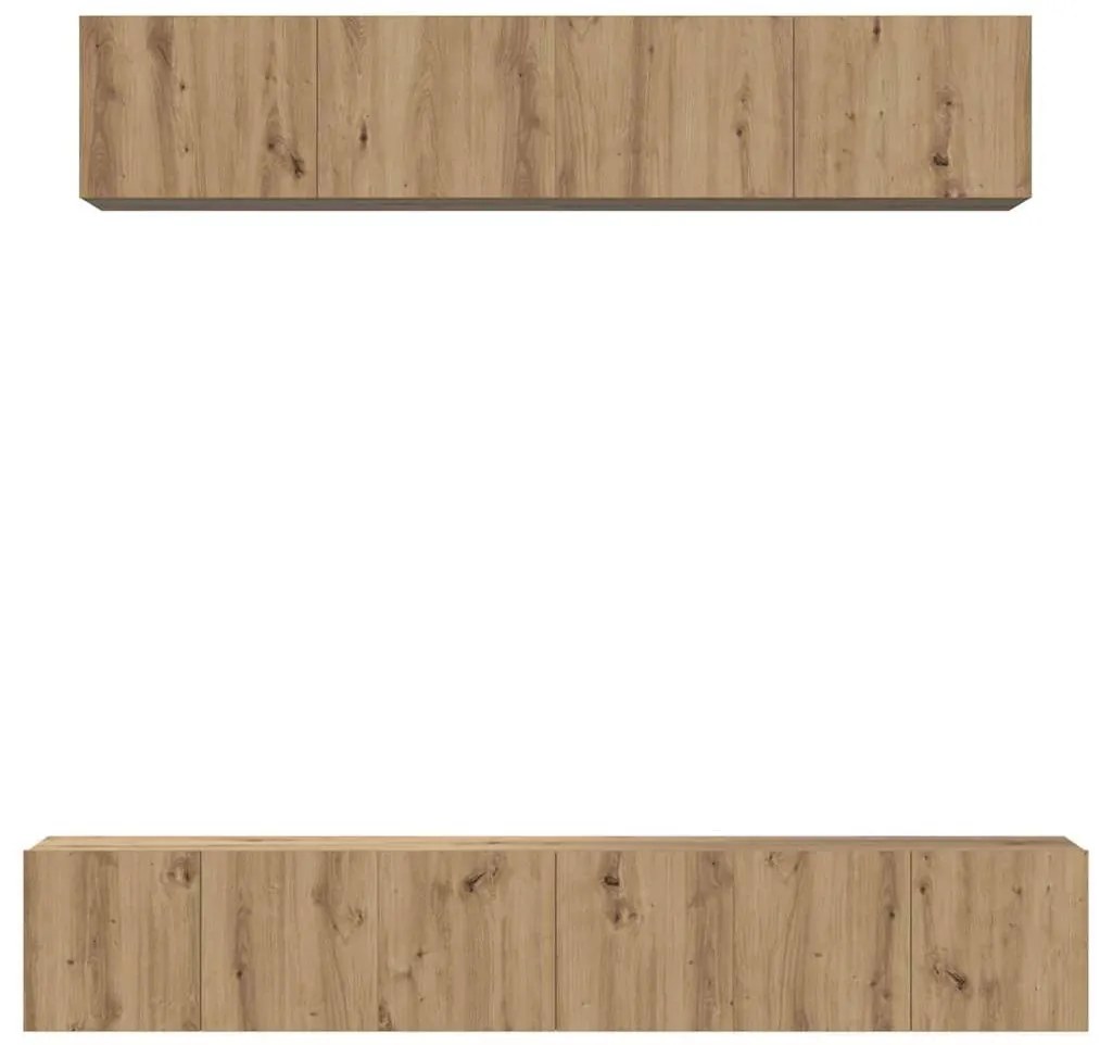 TV Szekrény Szett 5 pcs kézműves tölgy Közepes 80 x 30 x 30 cm