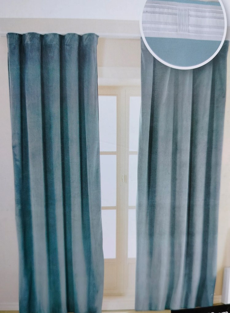 Szalagfüggöny Smukee 140x250 szürke ezüst velúr bársony 112