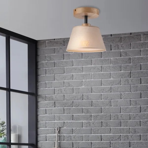 Brilagi - LED Felületre szerelhető csillár ANTHONY 1xE14/60W/230V tölgy/bézs