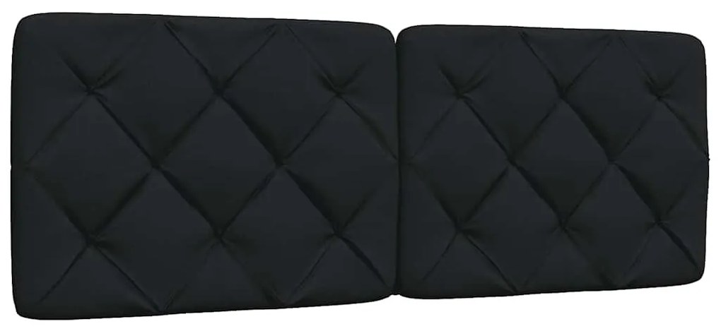 fekete szövet ágy matraccal 120x200 cm