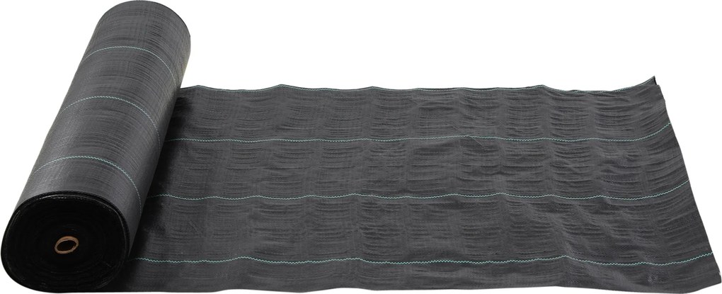 Outsunny Gyomirtó Szövet Gyomgátló 2x50 m Geotextil Háló 130 g/m² Kertészeti Gyomgátló Háló Fekete | Aosom