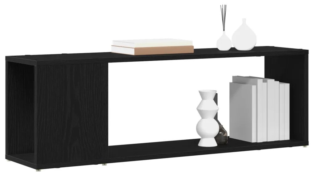 Könyvespolc Fekete Tölgy 100x24x32 cm Műanyag