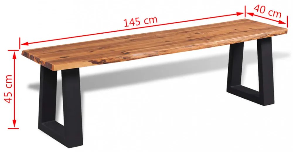 tömör akácfa pad 145 cm