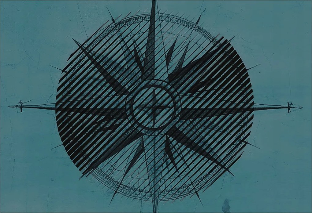 Flizelin tapéta Flizelin Fali Prémium Tengeri iránytű 152x104 Ragasztó