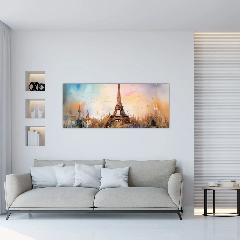 Kép - Az Eiffel-torony festménye (120x50 cm)