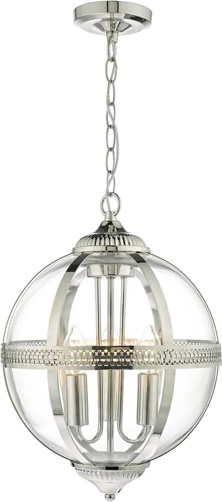 Dar lighting glamour klasszikus függeszték vanessa nikkel átlátszó darvan0338