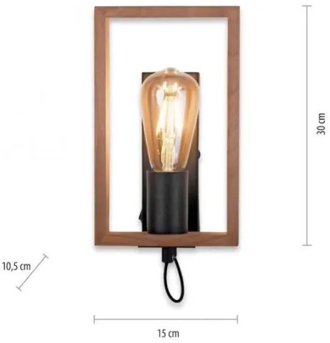 Leuchten Direkt 15654-18 - Fali lámpa FRANKY 1xE27/60W/230V