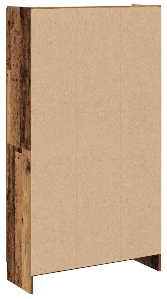 antik fa színű szerelt fa magasszekrény 82,5 x 30,5 x 150 cm