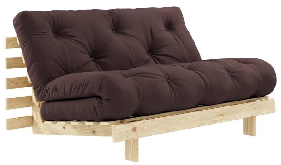 Roots barna kinyitható kanapé 140 cm - Karup Design