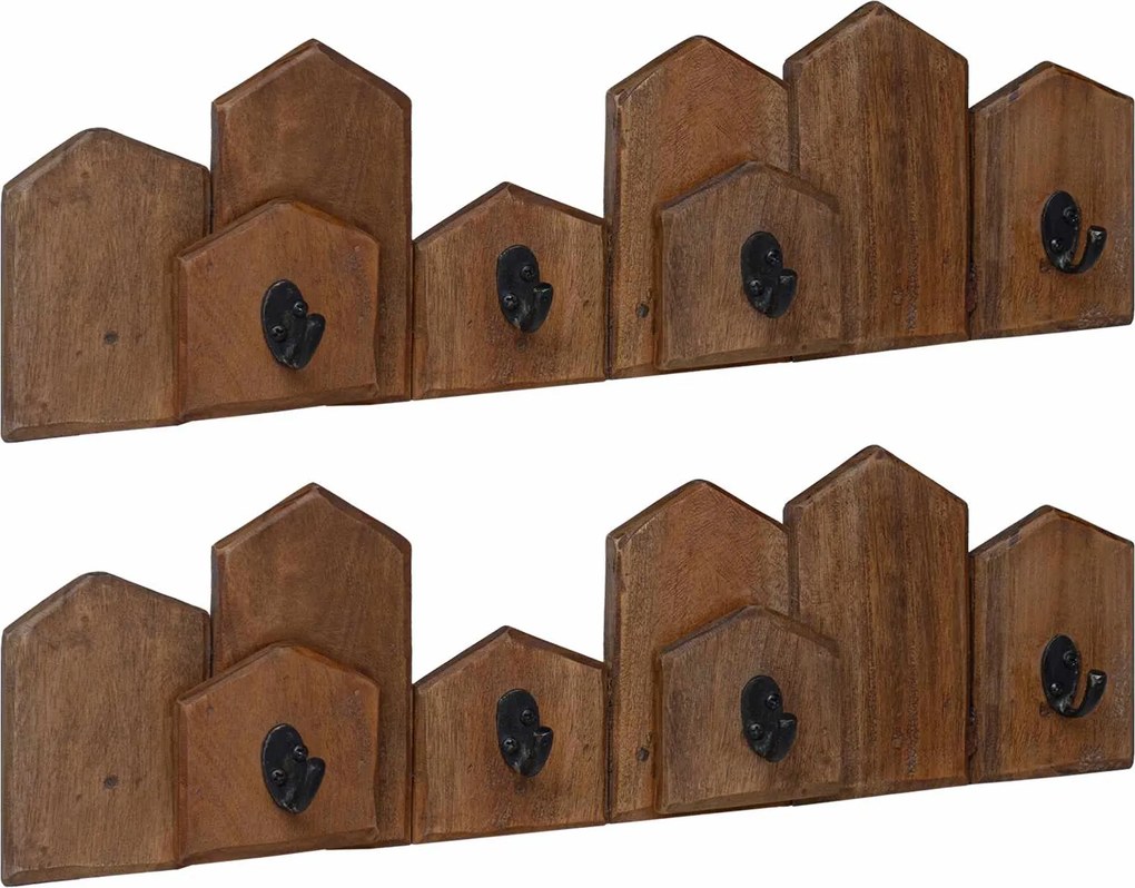 vidaXL Fogas Barna 48 x 8 x 15 cm Tömör Mahagóni Fa