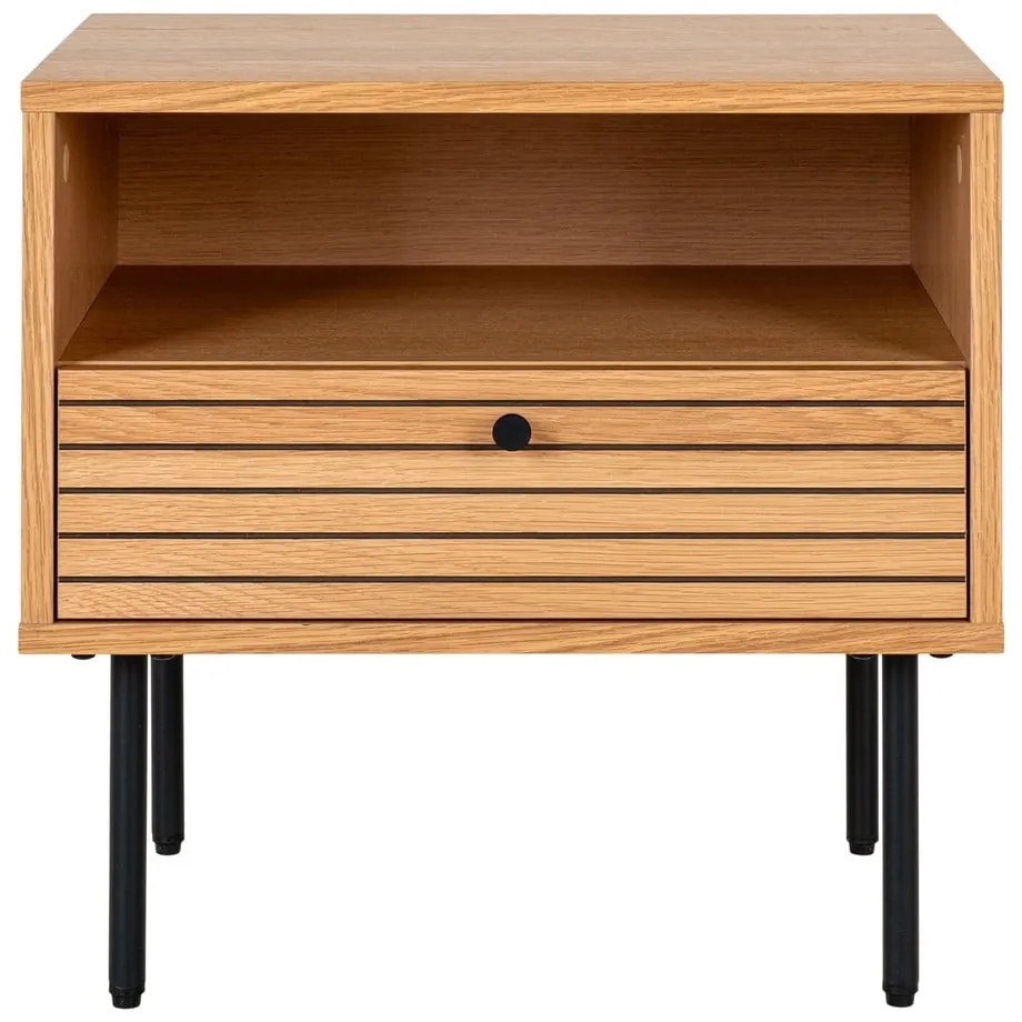 Tárolóasztal tölgyfa dekoros asztallappal 40x50 cm Kyoto – House Nordic