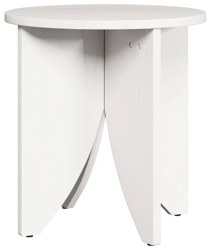 Dohányzóasztal 2 pcs Fehér 41.5 x 41.5 x 44 cm Tömör fenyőfa