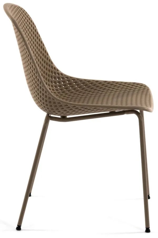 Világosbarna fém kerti szék Quinby – Kave Home