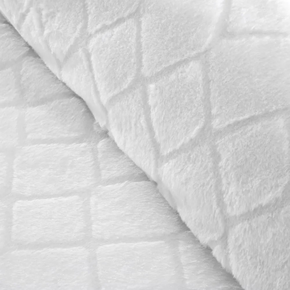 Fehér egyszemélyes mikroplüss ágyneműhuzat 135x200 cm Cosy Diamond – Catherine Lansfield