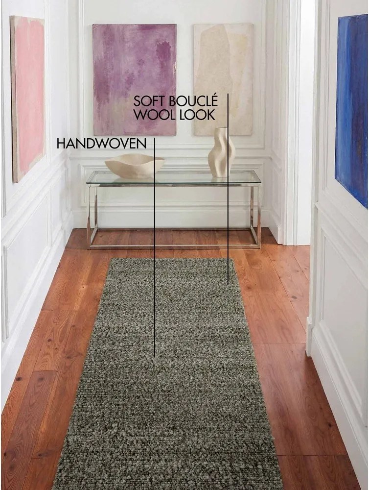 Zöld kézi szövésű buklé futószőnyeg 80x200 cm Notting Hill Portobello – Ted Baker