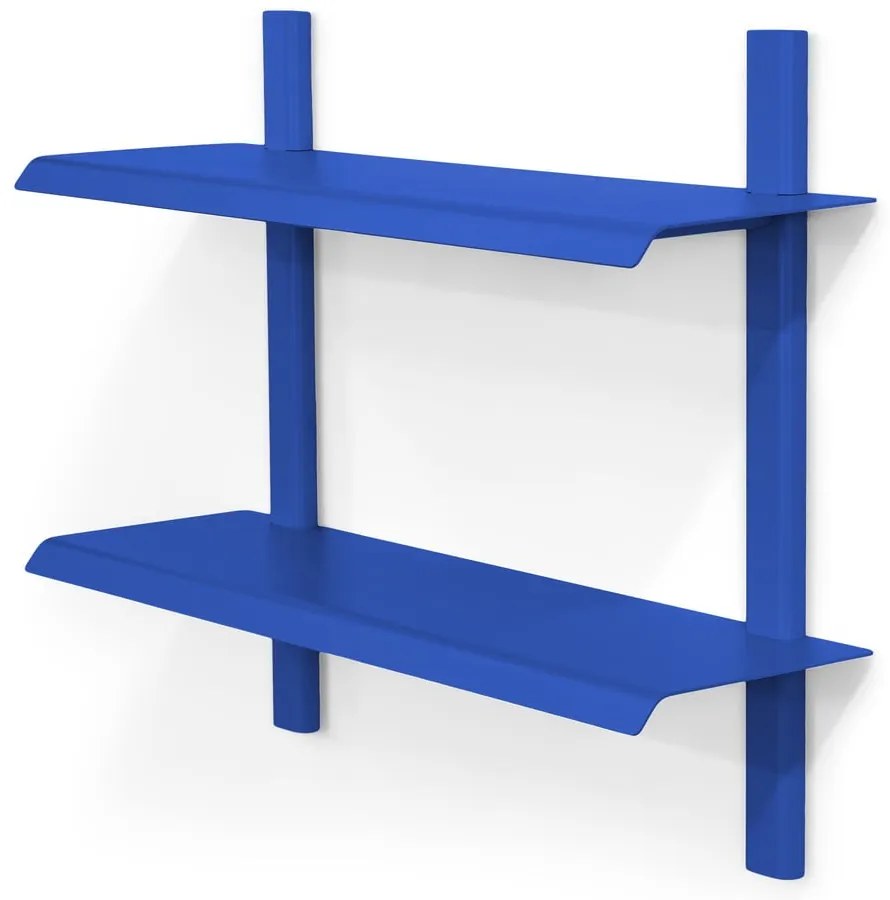 Kék többszintes fém fali polc 60 cm Hola – Spinder Design