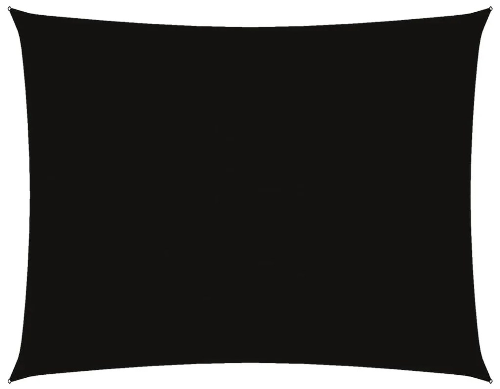fekete téglalap alakú oxford-szövet napvitorla 5 x 7 m