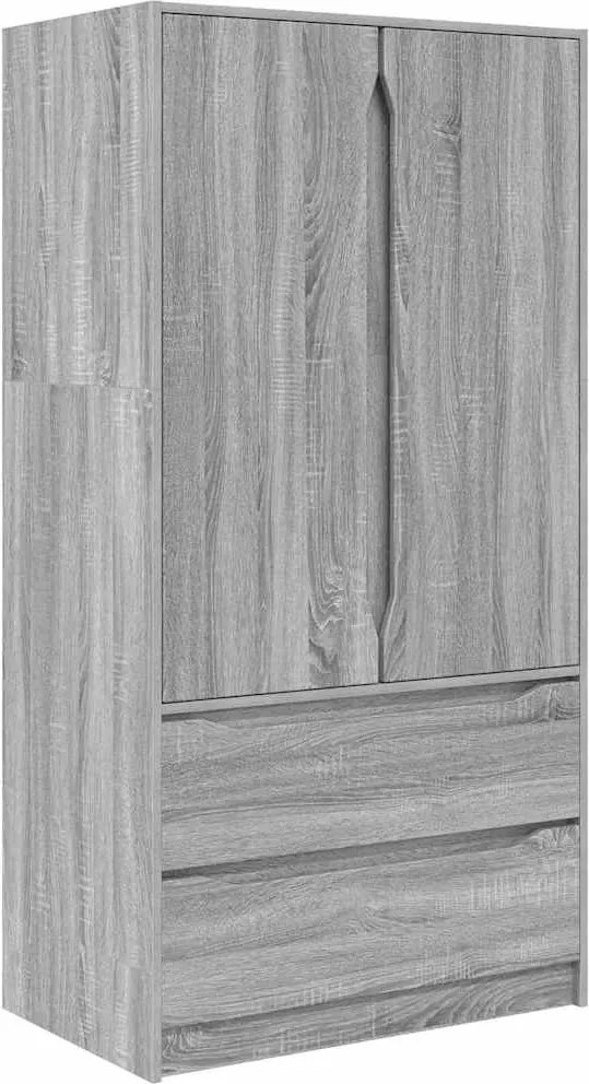 vidaXL Fürdőszoba Székény Szürke Sonoma 79,5 x 49 x 156 cm Faanyag
