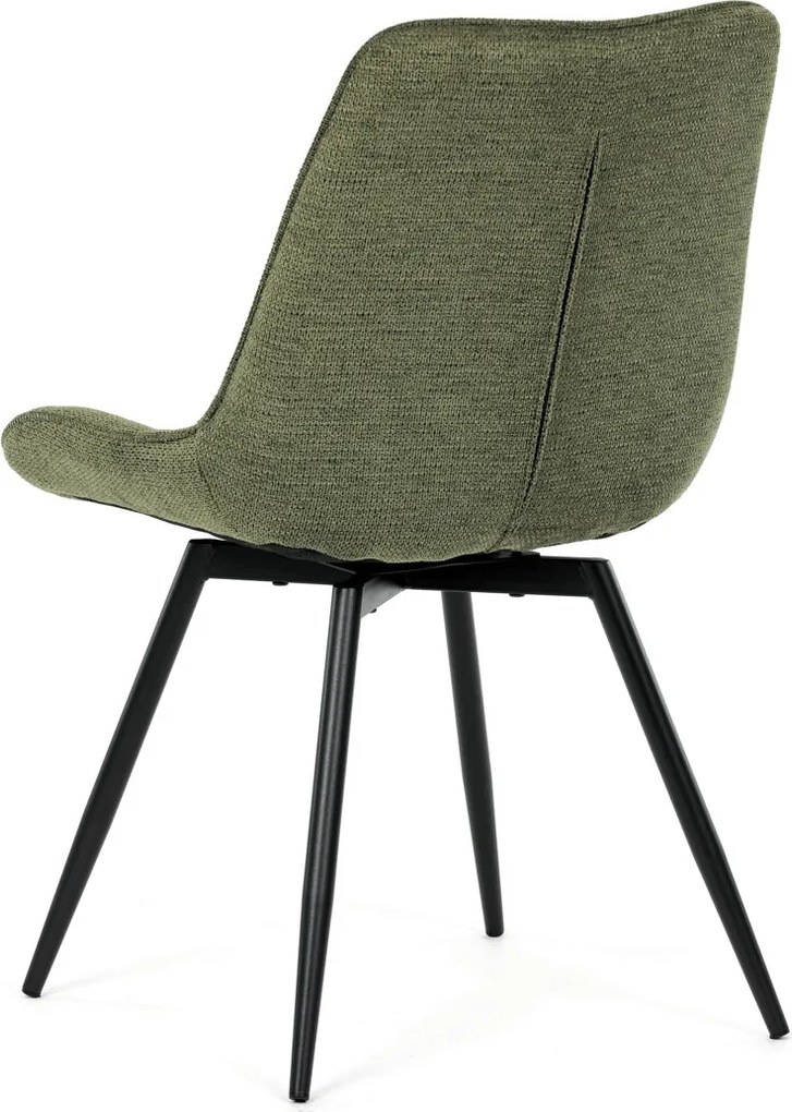 Jídelní židle, zelená, látka, HC-T1130 GRN2