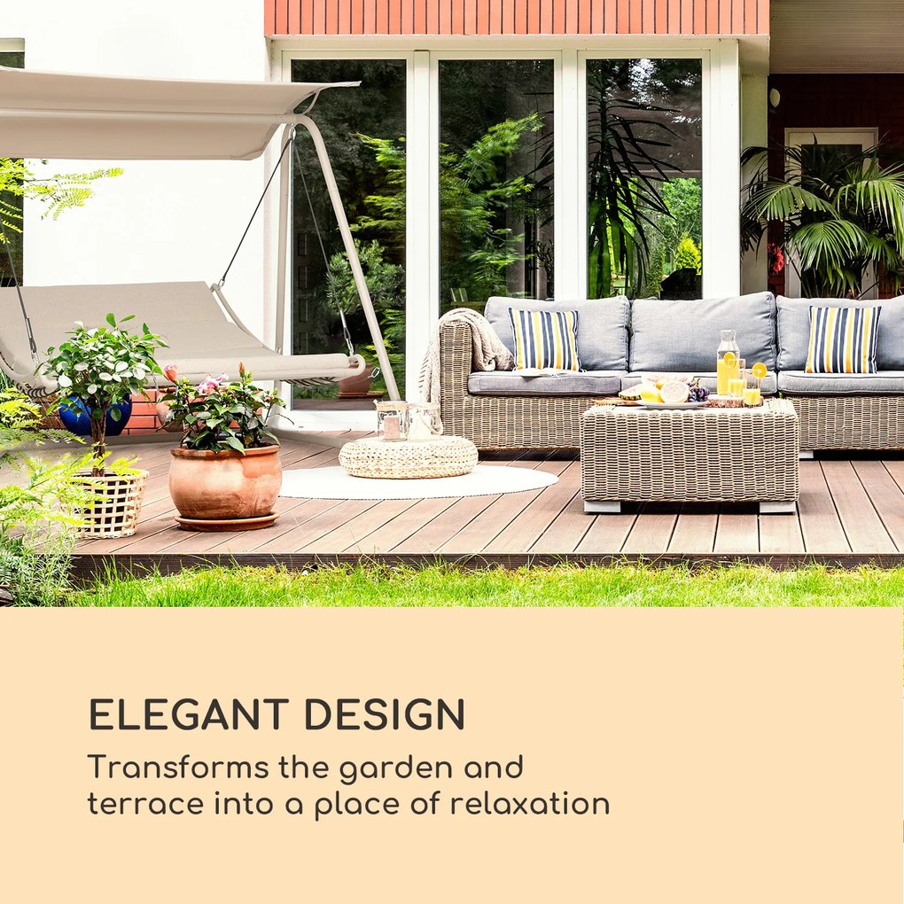 Garden Grove, kerti hintaágy, swing bed, acél váz, tetővel, poliészter
