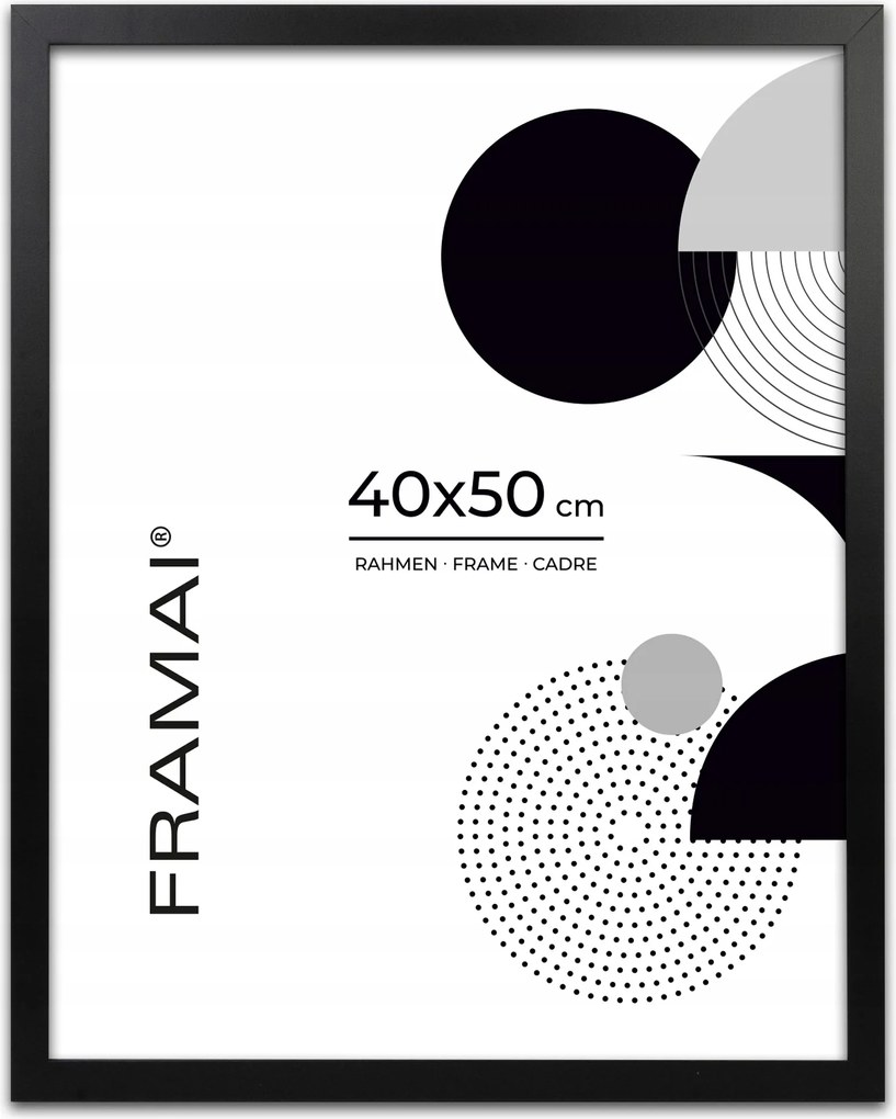 Fekete Mdf keret 40x50 cm plexiből elegáns kép- és poszterkeret