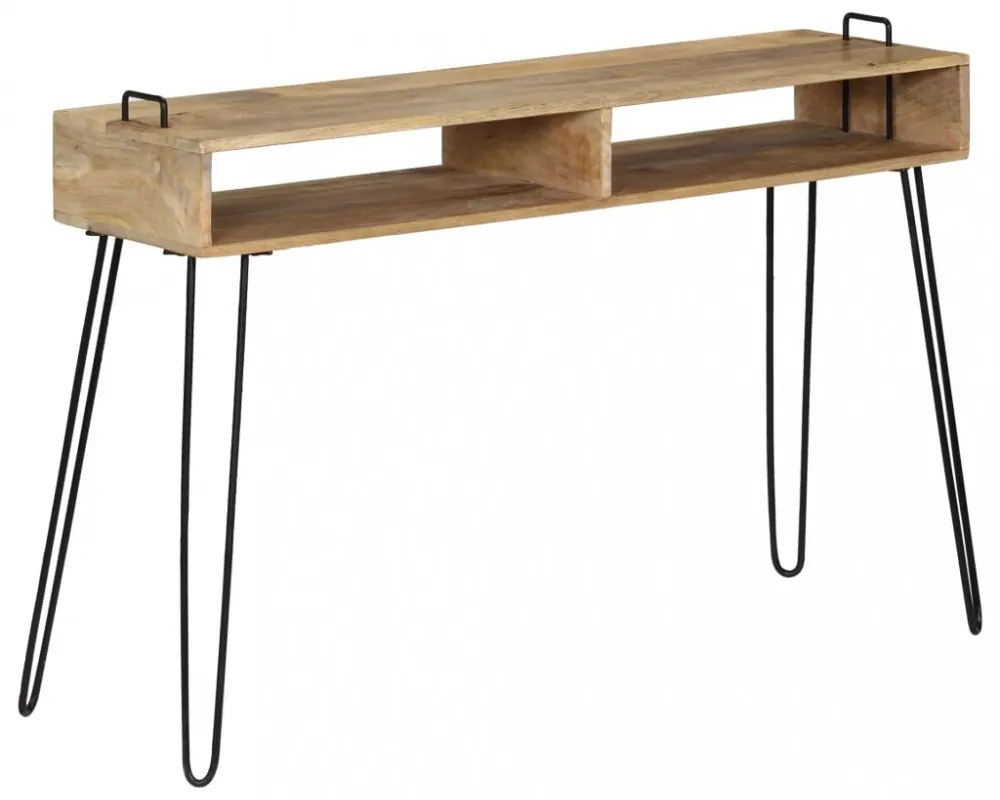 tömör mangófa konzolasztal 115 x 35 x 76 cm