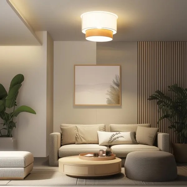 Brilagi - LED felületre szerelt csillár CERIA 1xE27/40W/230V Ø 50 cm fehér/bézs