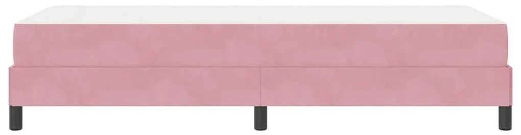 Boxspring ágy matraccal matracmal Rózsaszín 90 x 190 cm Bársony