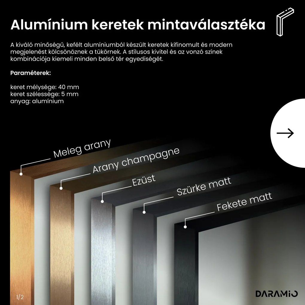 Tükör LED világítással F3