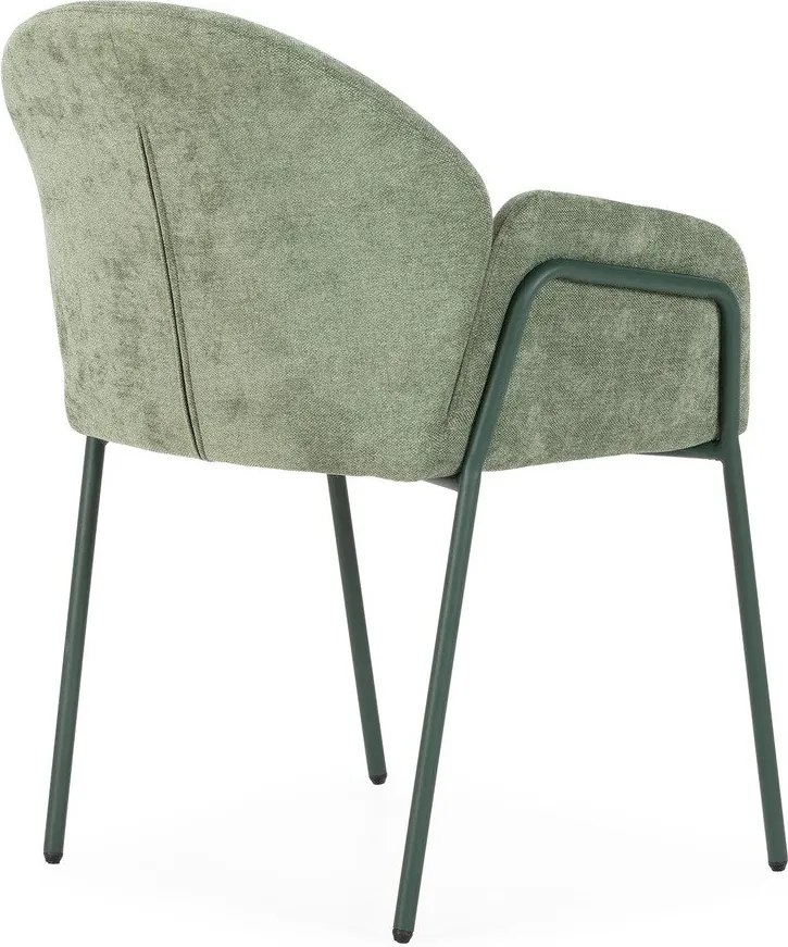 Zöld kárpitozott étkezőfotel szett 2 db-os Aslin – MOME