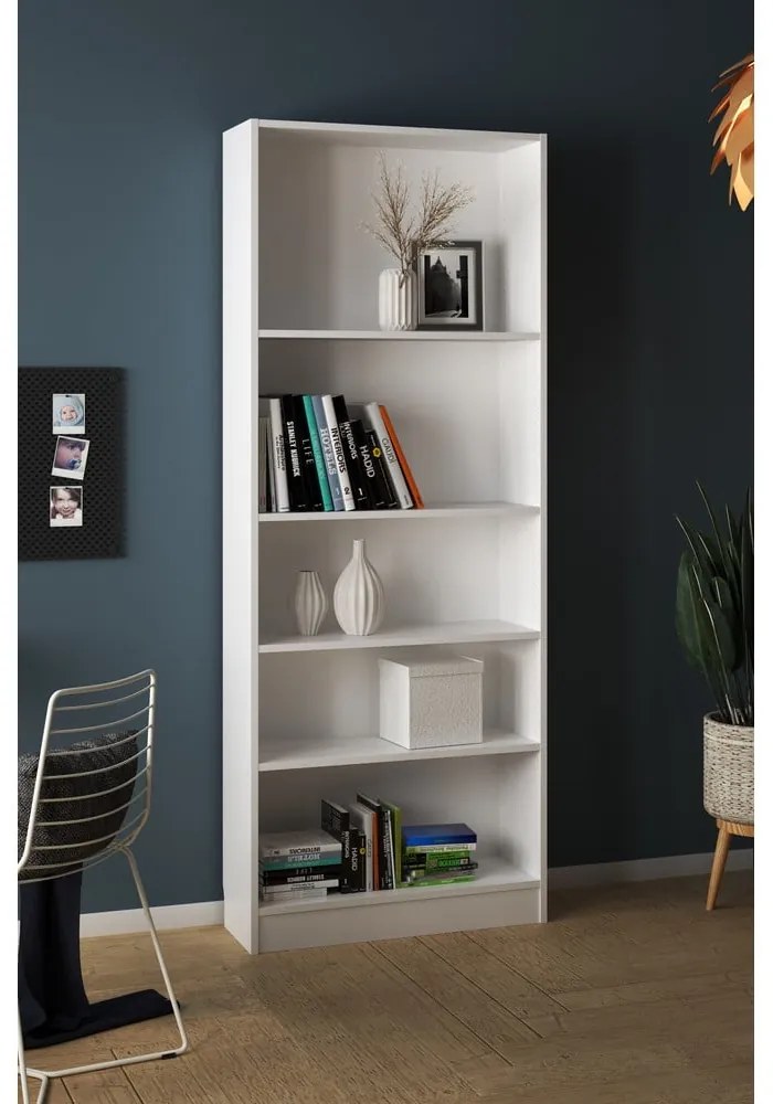 Basic fehér könyvespolc, 79 x 203 cm - Tvilum