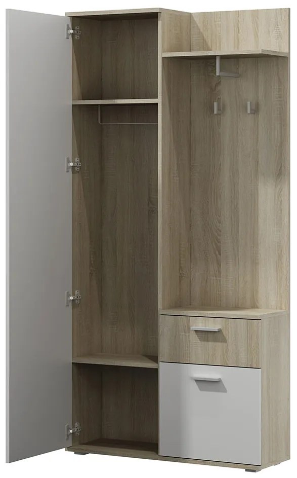 Előszoba Cless (artisan tölgy + fekete) (tükörrel). 1104707