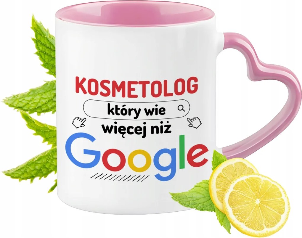 Kozmetikus Bögre Rózsaszín Szív Alakú Füllel Kávé Ajándék