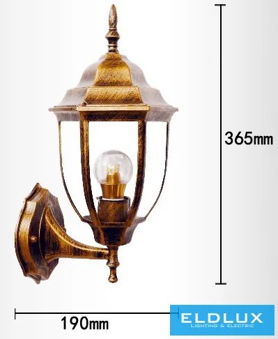 UNIVERSO Kültéri fali lámpa 1xE27 Max.60W IP55 bronz D190x365mm